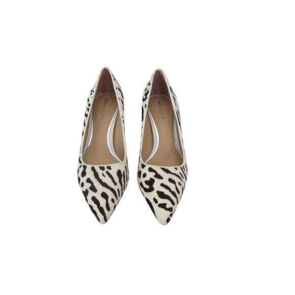New, Donald Pliner B/W Leopard Haircalf Snow Print Heels in Size 7M, READ - Picture 3 of 10